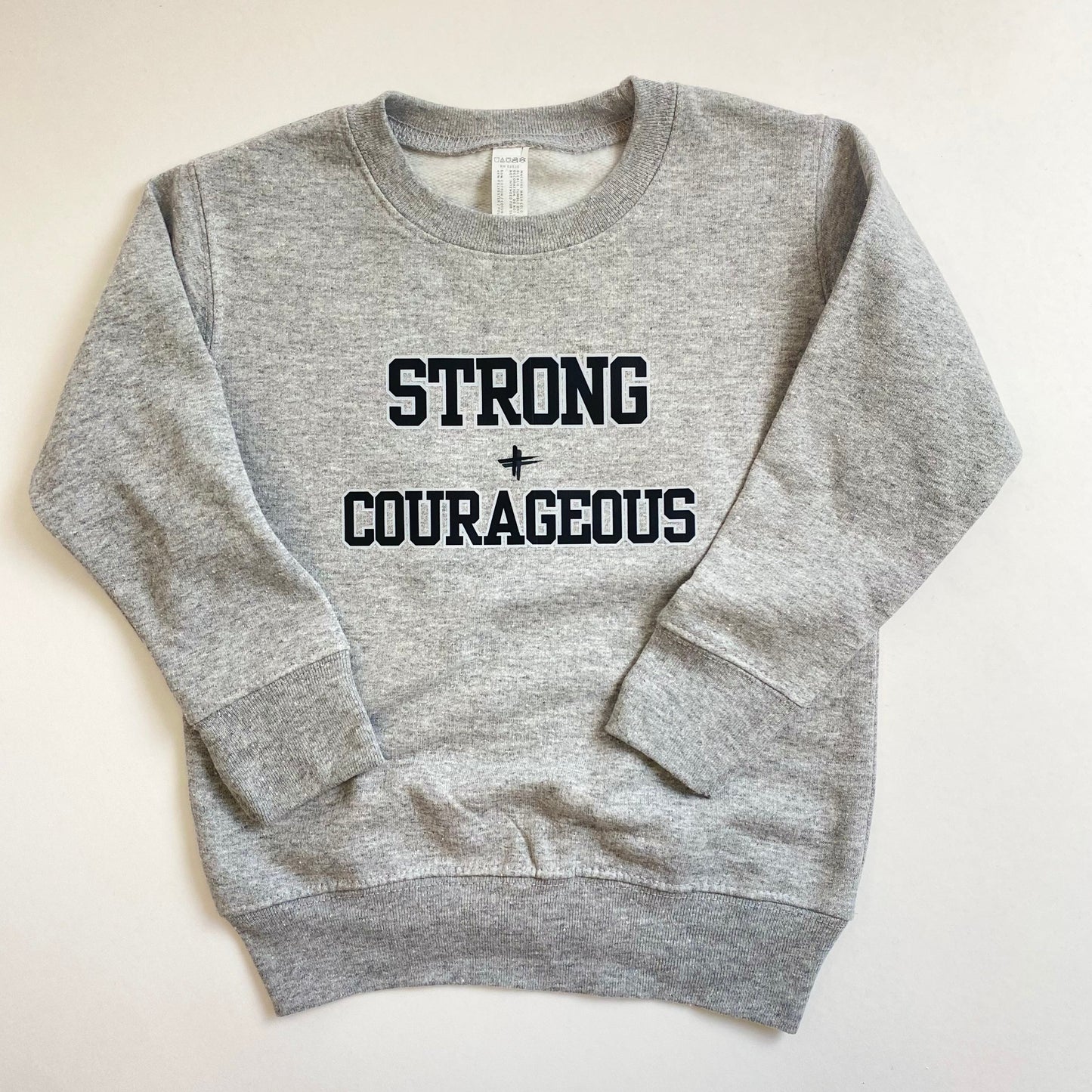 Strong + Courageous Kids Sweatshirt in GREY