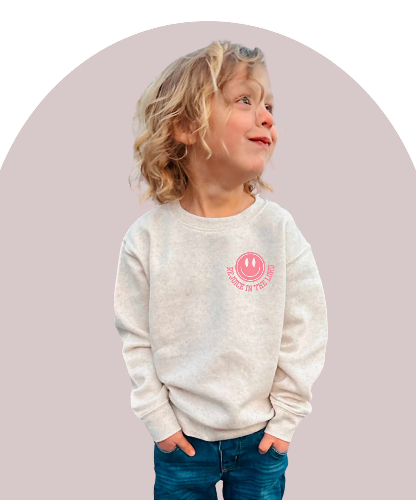 REJOICE! Toddler Sweatshirt in PINK