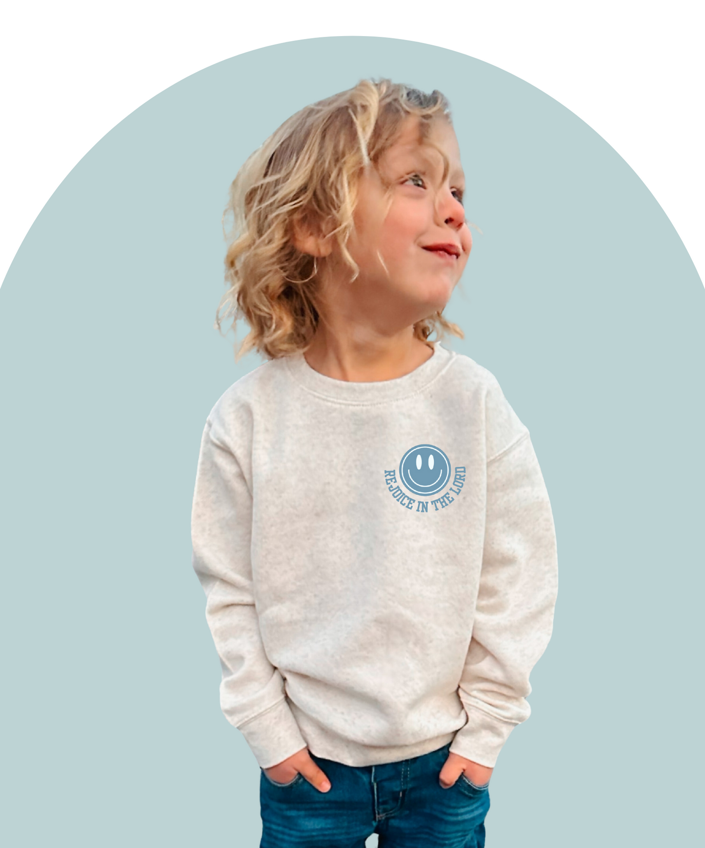 REJOICE! Toddler Sweatshirt in BLUE