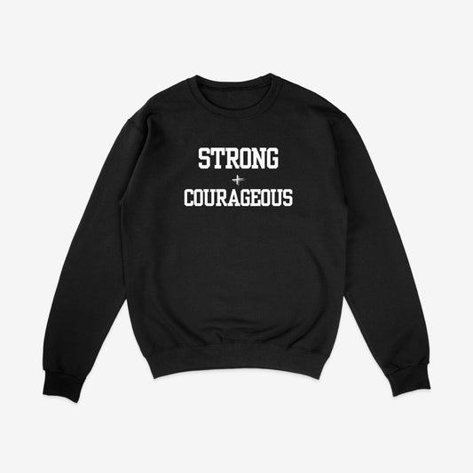 Strong + Courageous Youth Sweatshirt in BLACK
